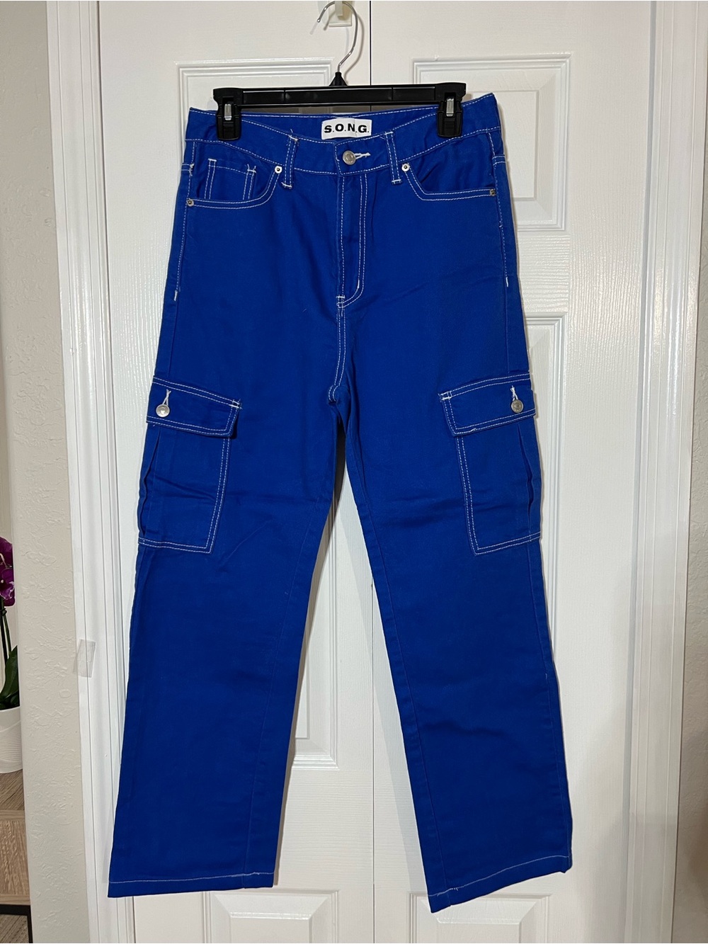 S.O.N.G. Women's Royal Blue Cargo Pants
